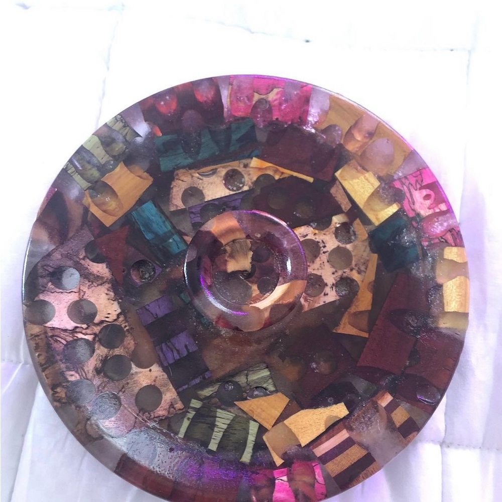 Handmade Wood/Resin Sphere and Tumble Bowl
